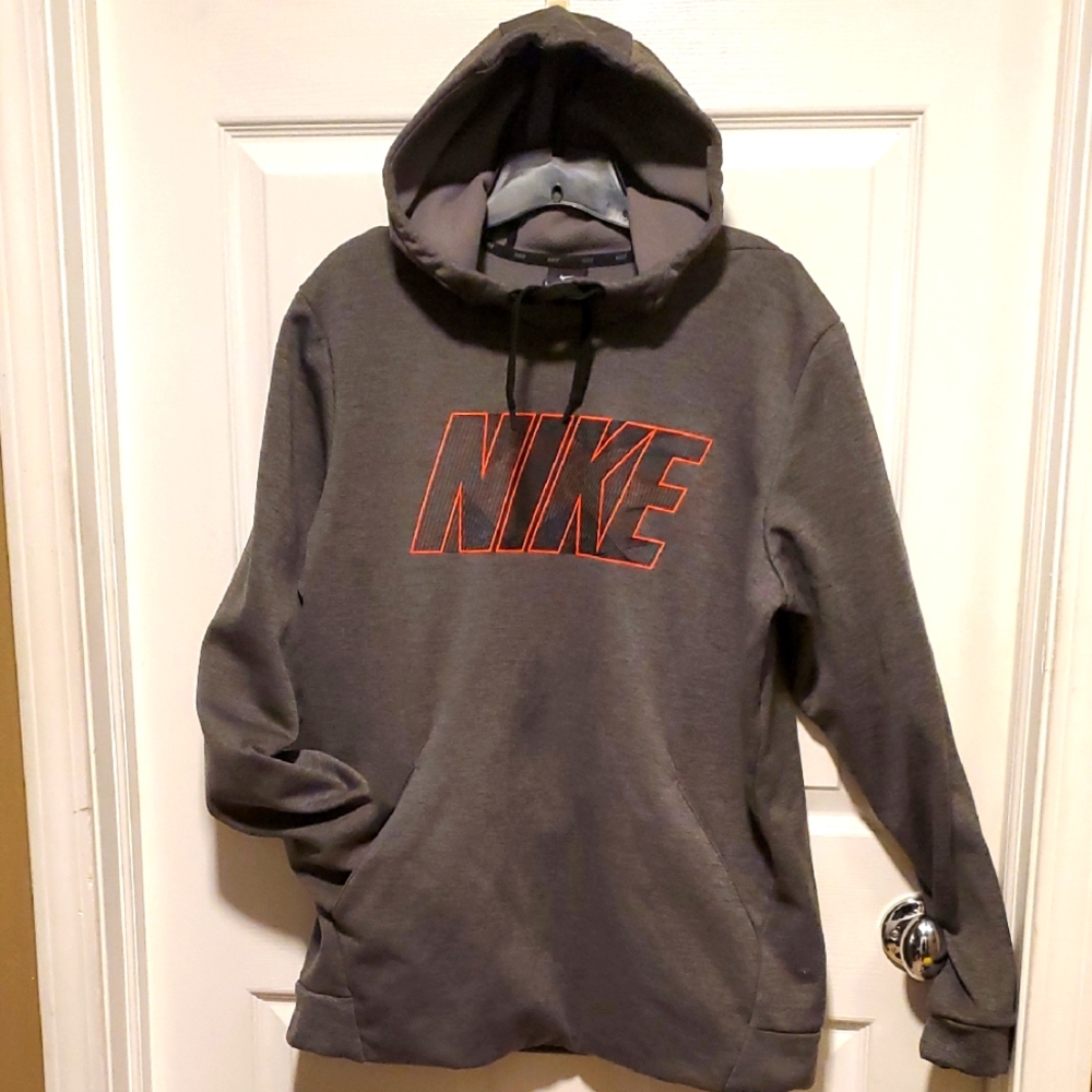 Nike Dri-Fit Men's Gray Hoodie Pullover Sweater - Size Large